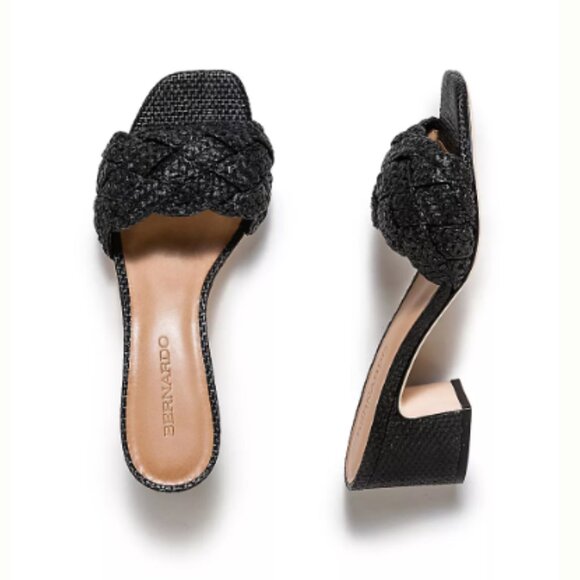 new  BERNARDO Made In Brazil Bali Woven Heel Sandals Light Natural 663mn - Picture 3 of 12